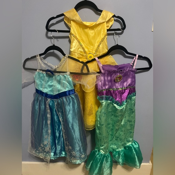 Disney Princess Costume Trio - Yellow, Blue, and Purple - Picture 2 of 9